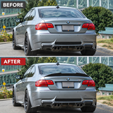 MMO Rear Trunk Lid Spoiler Wing Fit for BMW 3 Series E92 2005-2013 Painted Gloss Black One Piece M4 Style