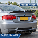 MMO Rear Trunk Lid Spoiler Wing Fit for BMW 3 Series E92 2005-2013 Painted Gloss Black One Piece M4 Style