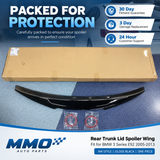 MMO Rear Trunk Lid Spoiler Wing Fit for BMW 3 Series E92 2005-2013 Painted Gloss Black One Piece M4 Style