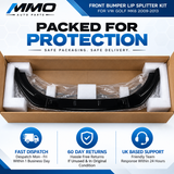 MMO Front Bumper Lip Splitter Kit Fit for VW Golf MK6 TSI TDI 2009-2013 Gloss Black ABS 3 Piece Sport Style Without Logo