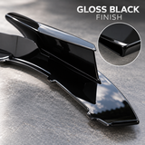 MMO Front Bumper Lip Splitter Kit Fit for BMW 1 Series F20 F21 M Sport 2011-2014 Pre-LCI Gloss Black ABS 2-Piece Without Logo