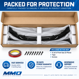 MMO Front Bumper Lip Splitter Kit Fit for BMW 1 Series F20 F21 M Sport 2011-2014 Pre-LCI Gloss Black ABS 2-Piece Without Logo