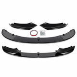 MMO Front Bumper Lip Splitter Kit Fit for BMW 4 Series F32 F33 F36 M Sport 2014-2020 ABS Gloss Black Without Logo