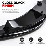 MMO Front Bumper Lip Splitter Kit Fit for BMW 4 Series F32 F33 F36 M Sport 2014-2020 ABS Gloss Black Without Logo