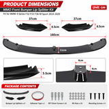 MMO Front Bumper Lip Splitter Kit Fit for BMW 4 Series F32 F33 F36 M Sport 2014-2020 ABS Gloss Black Without Logo