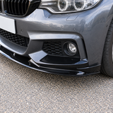 MMO Front Bumper Lip Splitter Kit Fit for BMW 4 Series F32 F33 F36 2014-2020 Gloss Black ABS One Piece Sport Style Without Logo