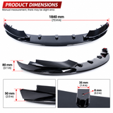 MMO Front Bumper Lip Splitter Kit Fit for BMW 4 Series F32 F33 F36 2014-2020 Gloss Black ABS One Piece Sport Style Without Logo