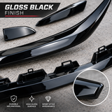 MMO Front Bumper Lip Splitter and Canards Kit Fit for Mercedes-Benz A-Class W177 V177 2019+ Gloss Black ABS 7-Piece Sport Style Without Logo
