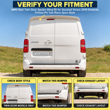 MMO Rear Twin Door Spoiler Wing Fit for Vauxhall Vivaro 2019 Onwards Primed PU Two Piece Sport Style