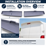 MMO Rear Twin Door Spoiler Wing Fit for Vauxhall Vivaro 2019 Onwards Primed PU Two Piece Sport Style