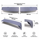 MMO Rear Twin Door Spoiler Wing Fit for Vauxhall Vivaro 2019 Onwards Primed PU Two Piece Sport Style