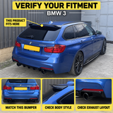 MMO Rear Roof Spoiler Wing Fit for BMW 3 Series F31 Touring Gloss Black ABS One Piece Sport Style Without Logo