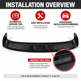MMO Rear Roof Spoiler Wing Fit for BMW 3 Series F31 Touring Gloss Black ABS One Piece Sport Style Without Logo