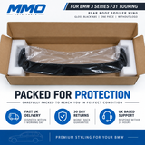 MMO Rear Roof Spoiler Wing Fit for BMW 3 Series F31 Touring Gloss Black ABS One Piece Sport Style Without Logo