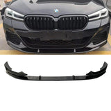 Front Lip For 2021-2023 BMW 5 Series G30 G31 Facelift M Sport Front Bumper Splitter Gloss Black