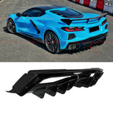 Rear Diffuser For 2020-2024 Chevy Corvette C8 Add-on Gloss Black