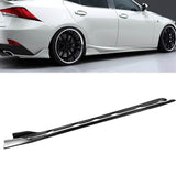 MMOMOTORSPORT Side Skirts For Lexus IS300 IS350 2014-2019 Door Bottom Panel Extension Lips