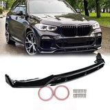 Front lip For 2019-2023 BMW X5 G05 M-Sport Front Bumper Splitter Gloss Black