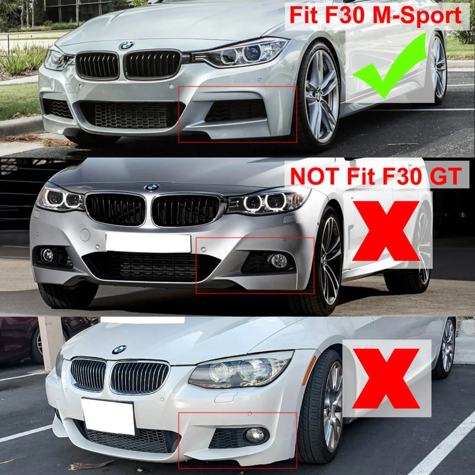 For 2012-2018 BMW F30 3-Series M Tech Front Bumper Lip Splitter