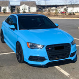 Front Bumper Lip For 2014-2016 Audi S3 A3 S Line Spoiler Splitter Gloss Black
