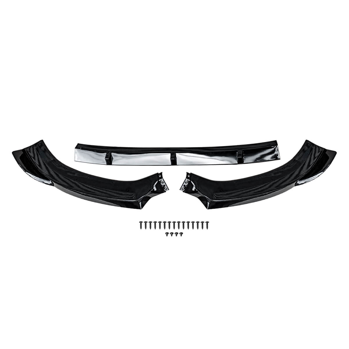 For 17-20 Audi A3 S Line S3 8V Front Splitter Gloss Black