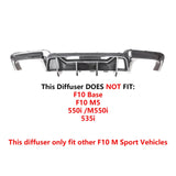 Rear Diffuser For BMW F10 M Sport 2011-2016 F90 M5 Style Rear Bumper Lip