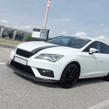 Front Lip Splitter for Seat Leon MK3.5 2017-2020 – Enhance Style and Performance Carbon Fibre Look