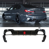 MMOMOTORSPORT Rear Diffuser For 2019-2022 BMW 3 Series G20 M Sport 330i M340i Rear Bumper Lip