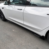 Side Skirts For 2017-2024 Tesla Model 3 Enhance Style & Performance Side Extension Lip Rocker Panel