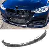 For 2012-2018 BMW F30 3-Series M Tech Front Bumper Lip 2 PCS Painted Sport Front Spoiler Lower Diffuser Carbon Fibre Look