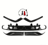 MMO Rear Diffuser For 2018-2022 Accord Yofer V2 Led Rear Bumper Diffuser+ White Corner Apron Spat