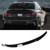 Rear Spoiler For 19-24 BMW 3-Series G20 330i M340i G80 M3 M4 Style Trunk Wing Gloss Black