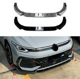 MMO For 2024-2025 VW Golf 8.5 Rline GTI Front Lower Spoiler Lip Splitter Gloss Black