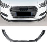 For 17-19 Audi A3 8V Saloon Sedan NON S-LINE Front Splitter Carbon Fiber Look