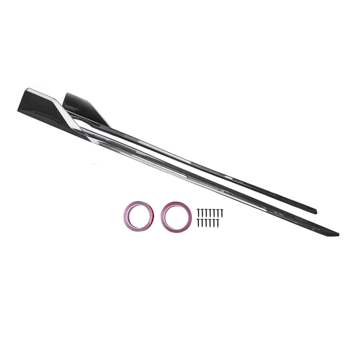 For 2019-2023 BMW G05 X5 M-Sport Side Skirts Extension Bottom Line Gloss Black Carbon Fibre Look