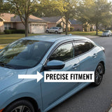 2016–2021 Honda Civic 10. Generation Fließheck Fensterblenden Regenschutz – Getönte Windabweiser für mehr Komfort 