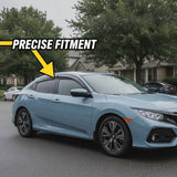 2016–2021 Honda Civic 10. Generation Fließheck Fensterblenden Regenschutz – Getönte Windabweiser für mehr Komfort 