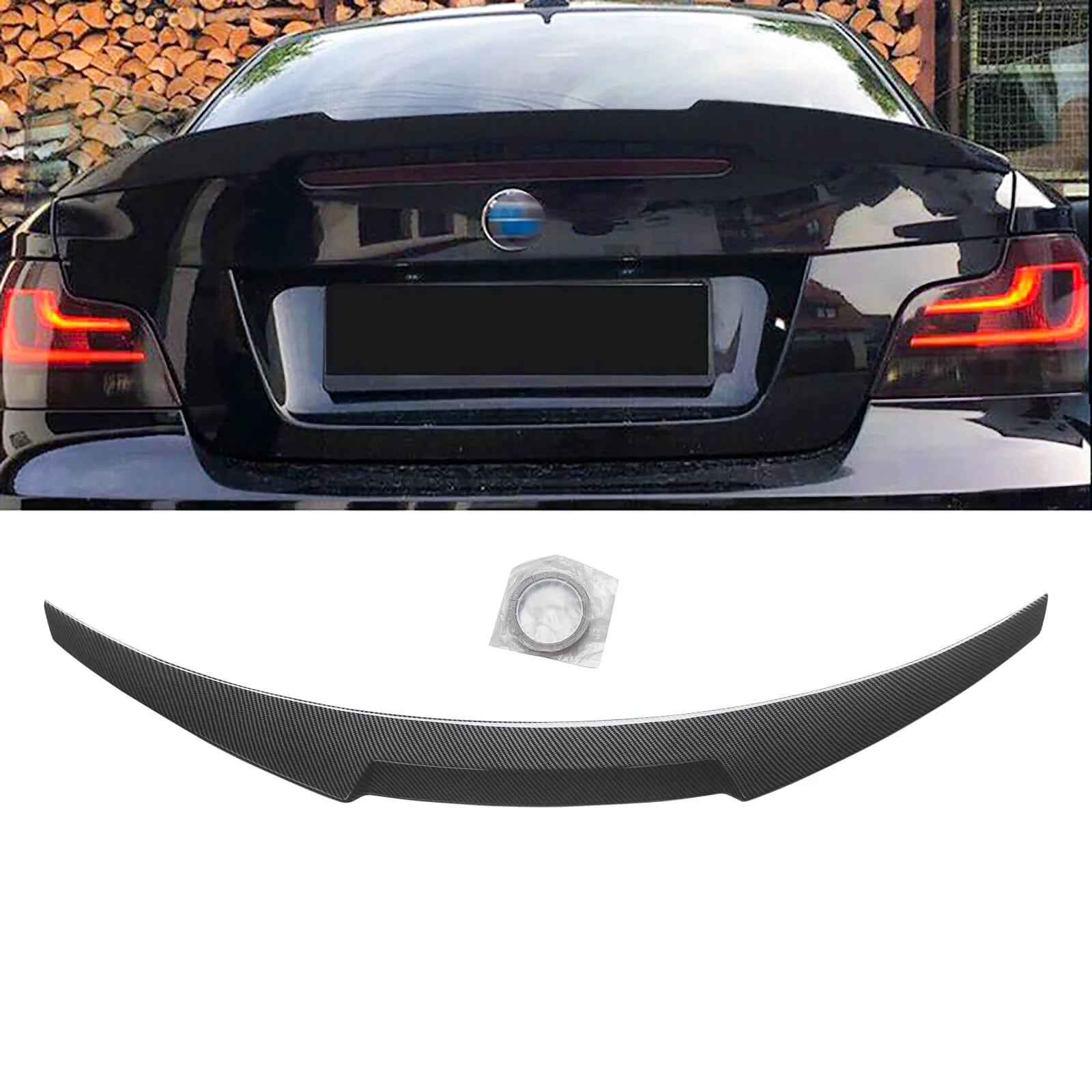 Rear Spoiler For BMW 1 Series E82 128i 135i 2DR COUPE 2008-2013 M4 Style Trunk Wing Carbon Fibre Look