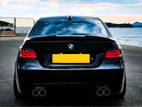 FOR 04-10 BMW E60 525i 530i M5 PSM STYLE REAR HIGHKICK TRUNK SPOILER GLOSS BLACK