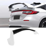 For 2022-2025 11th Honda Civic Hatchback Rear Spoiler Trunk Wing White Black