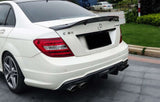 Rear Spoiler For 2008-2014 Mercedes Benz W204 C250 C300 AMG Sedan VS Style Trunk Wing Gloss Black