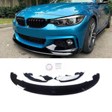 For 2014-2020 BMW F32 F33 F36 4 Series M Sport Front Bumper Lip Splitter Gloss Black