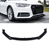 Front Lip For 2017 2018 Audi A4 Sport 3 Pieces Bumper Splitter