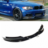 Front Lip For 2007-2013 BMW E82 128i 135i M Sport Front Bumper Lip Splitter Gloss Black