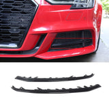 Front Fog Lamp Decoration Strips Trim Fit for 2017-2019 Audi A3 S3 Auto Accessories Gloss Black