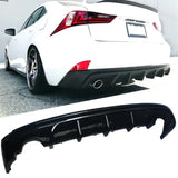 Rear Diffuser For 2014-2016 Lexus IS250 IS350 IS200t Rear Bumper Lip Spoiler Splitter Gloss Black