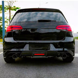 Rear Diffuser for VW Golf MK7 MK7.5 Gloss Black with LED Lights