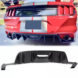 Rear Diffuser For 15-17 Ford Mustang HN Style Rear Bumper Lip Matte Black