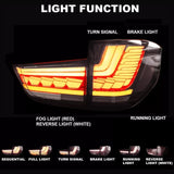 MMO Tail Lights For 2013-2018 Bmw X5 F15 Pair Gts Led Black Smoked Animation Tail Lights Lamp