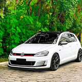 VW Golf MK7 MK7.5 R GTD GTI TSI TDI Front Splitter Spoiler Lip Body Kit 2013-20 Gloss Black